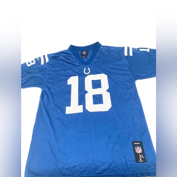 Reebok NFL Blue Indianapolis Colts Manning Number 18 Jersey Size XL - Picture 1 of 6